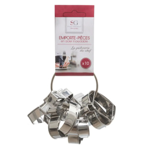 Lot de 10 emporte-pièces en acier