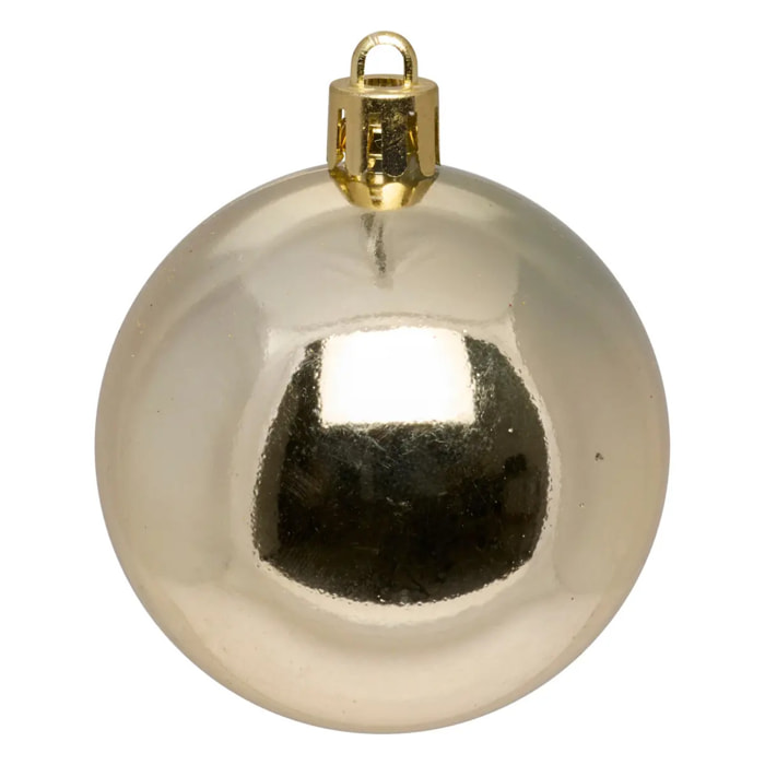 Lot de 60 boules D.assorti polystyrène rouge et doré