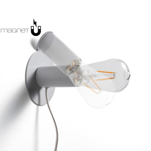 Lampe à poser Tomasucci MAGIC, en acier et métal, blanc, 11 × 11 × 9 cm