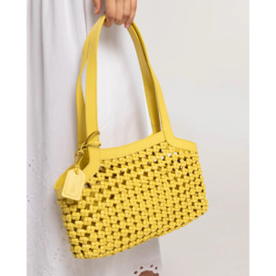 Bolso de hombro trenzado de mujer