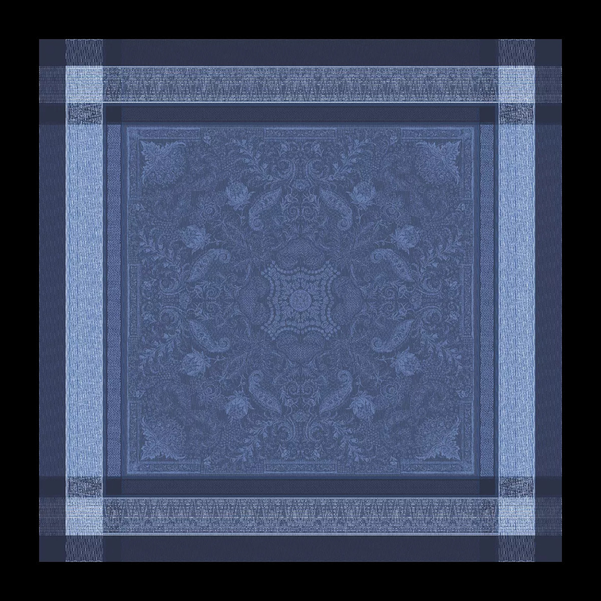 Nappe anti tache coton mélangé motif jacquard Persina crepuscule