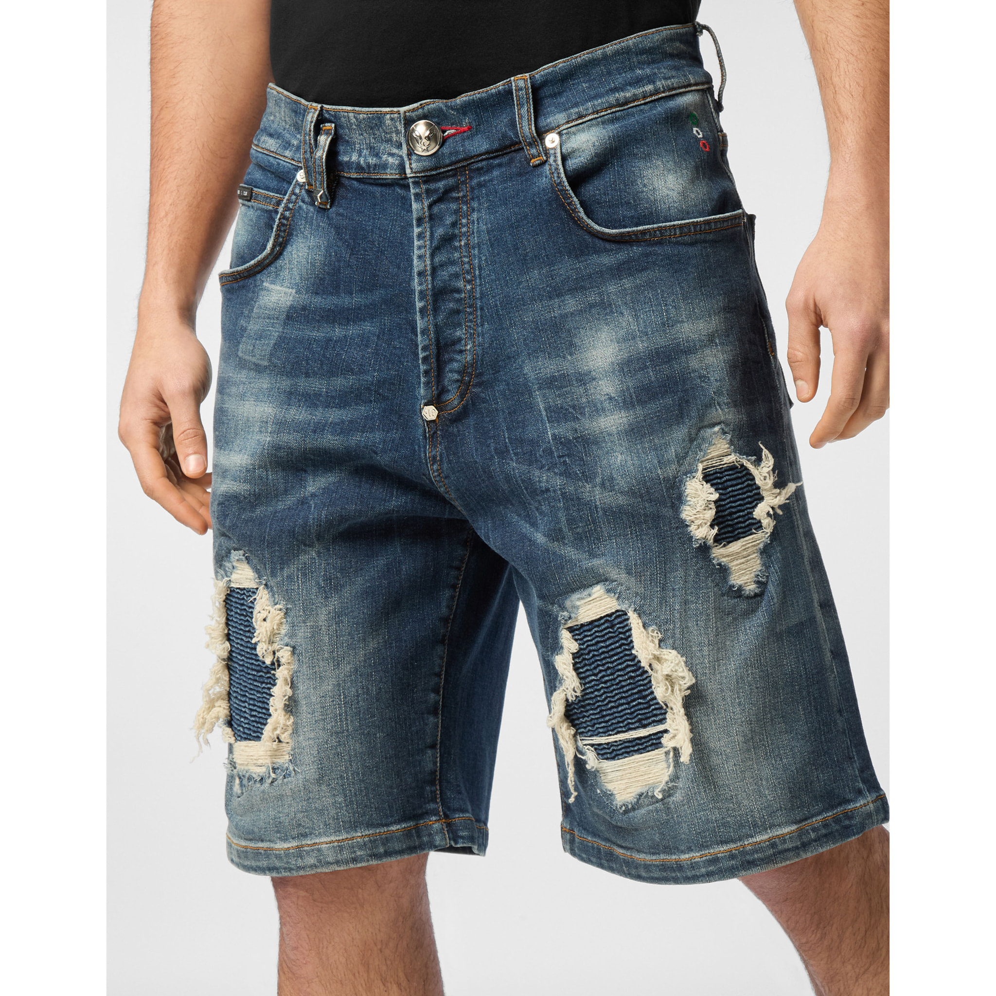 PHILIPP PLEIN Pantalones cortos vaqueros