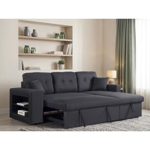 Canapé d'angle convertible/réversible "Axel" - 3 places - Noir