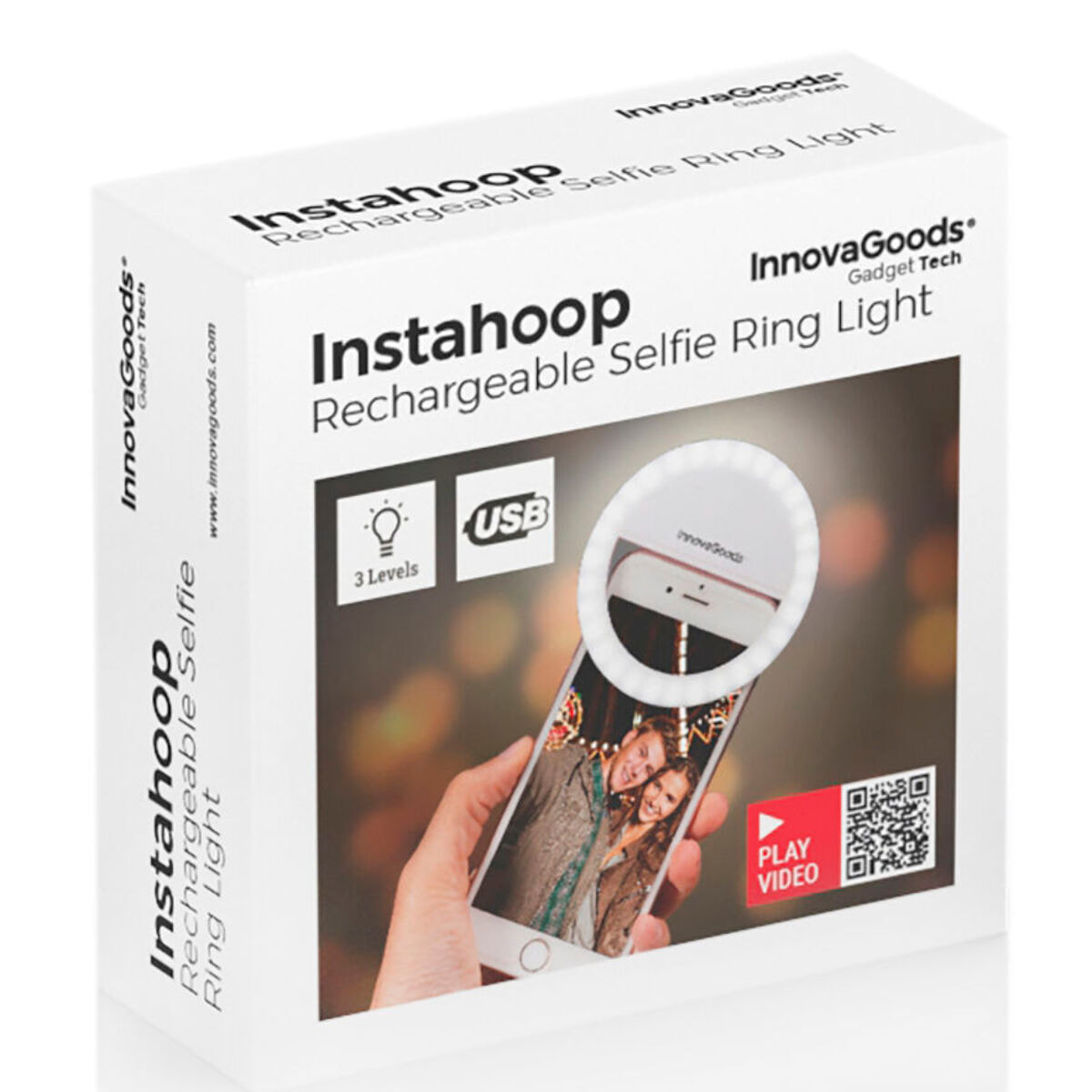 Anneau Lumineux pour Selfie Rechargeable Instahoop InnovaGoods