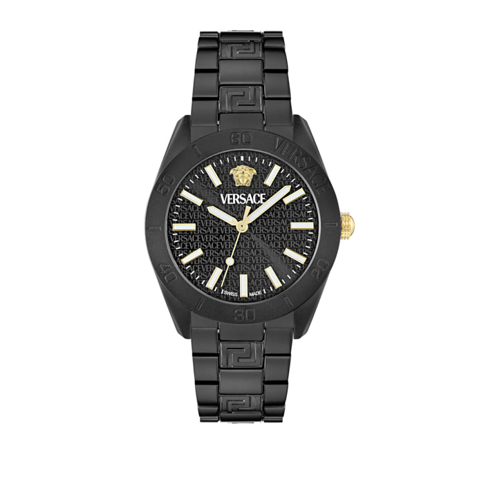 Versace Reloj Analógico De Cuarzo V-Dome Alluminium.timeles