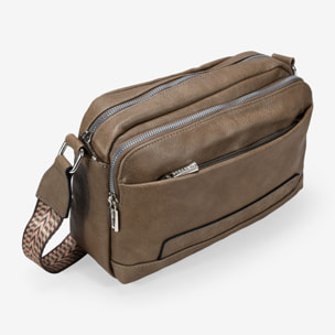 Bolso bandolera visón con asa étnica