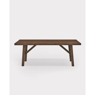 Table basse en bois massif finition noyer Hauteur: 45 Longueur: 120 Largeur: 50