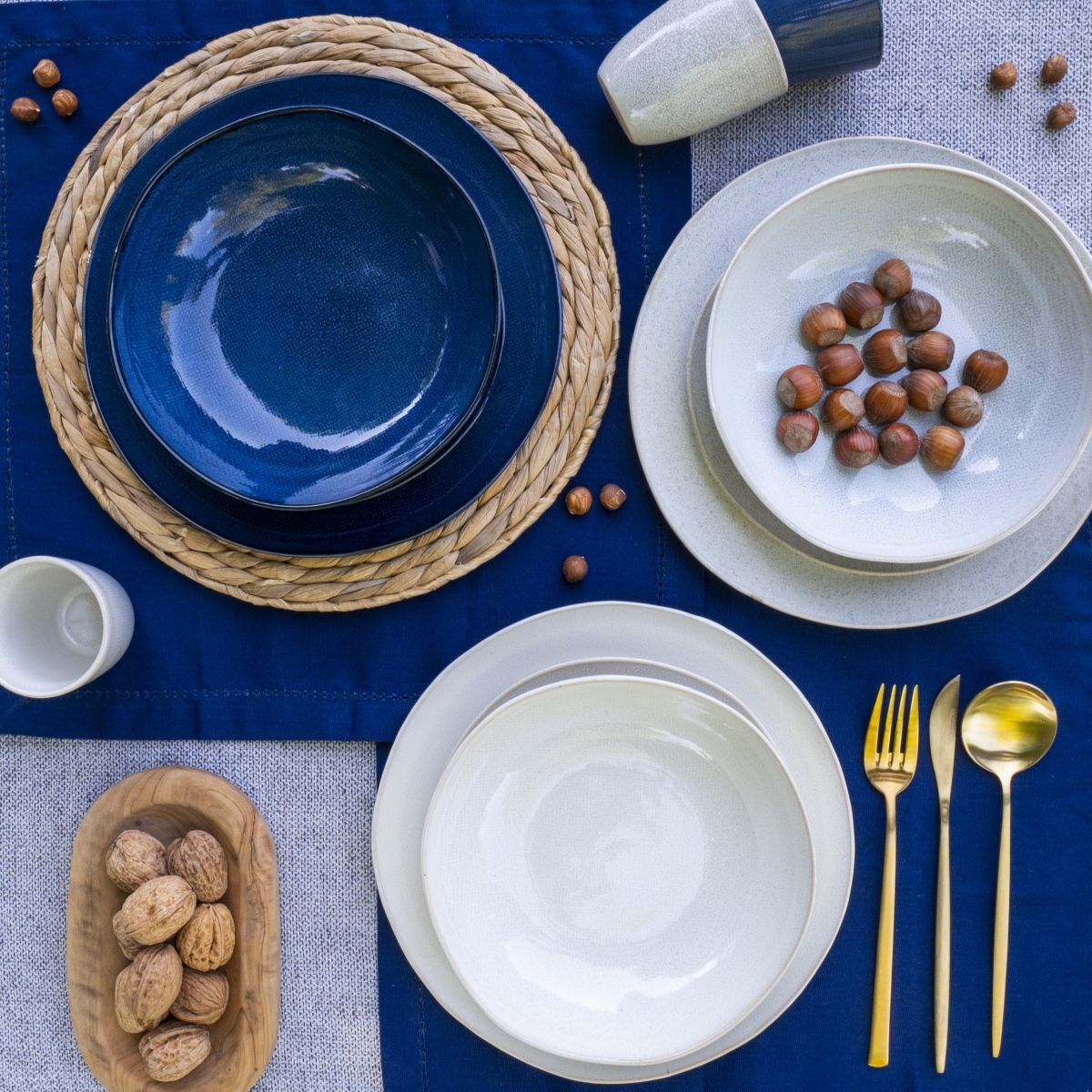 Lot de 6 grandes assiettes, OIA