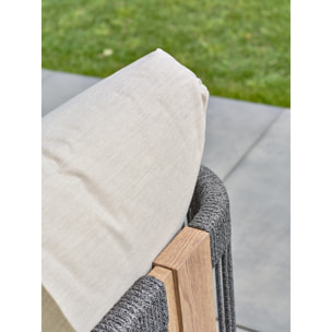 JESPAR - Salon bas de jardin 5 places - Effet bois