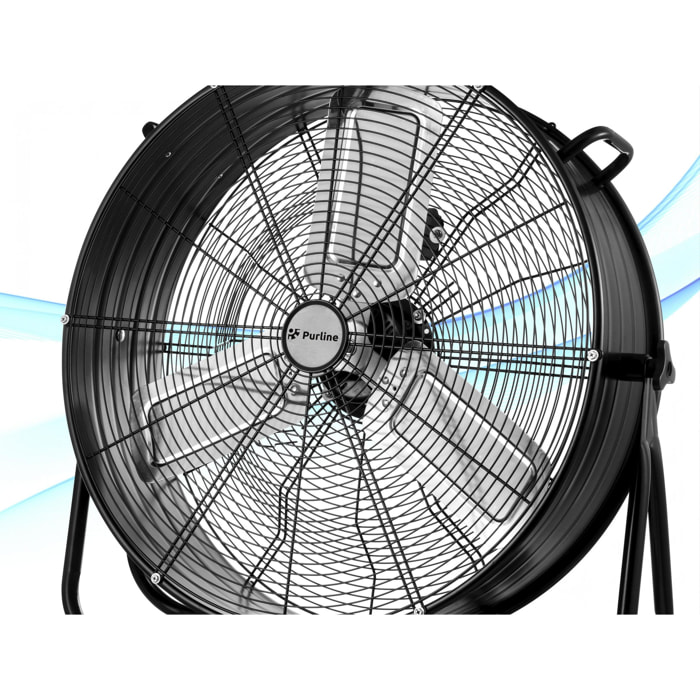 Ventilateur de sol industriel 250W avec pales en aluminium