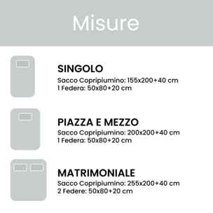 Intrecci – Set sacco piumino e federe in cotone 1 piazza e mezza