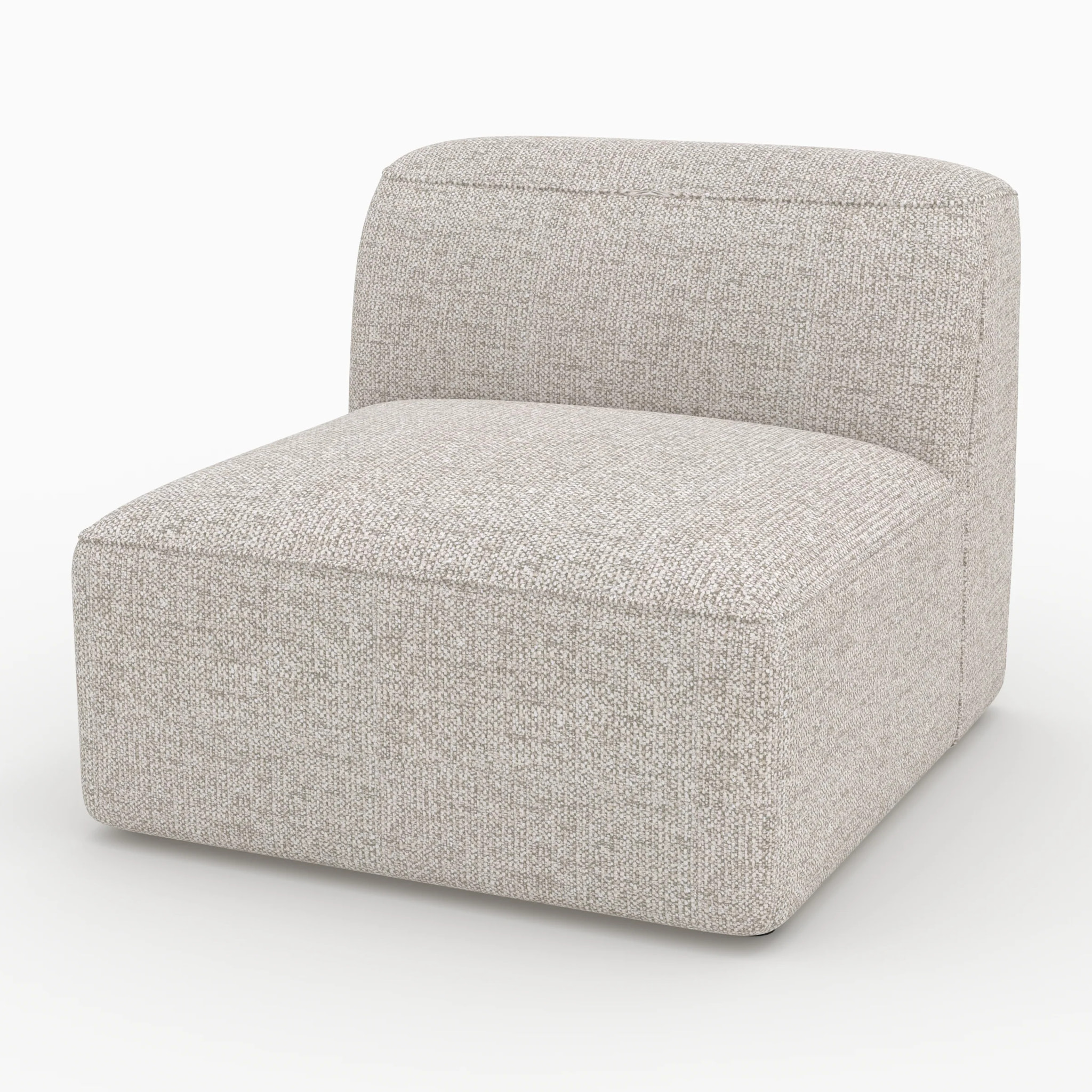 Chauffeuse pour canapé modulable en tissu beige - Hestia