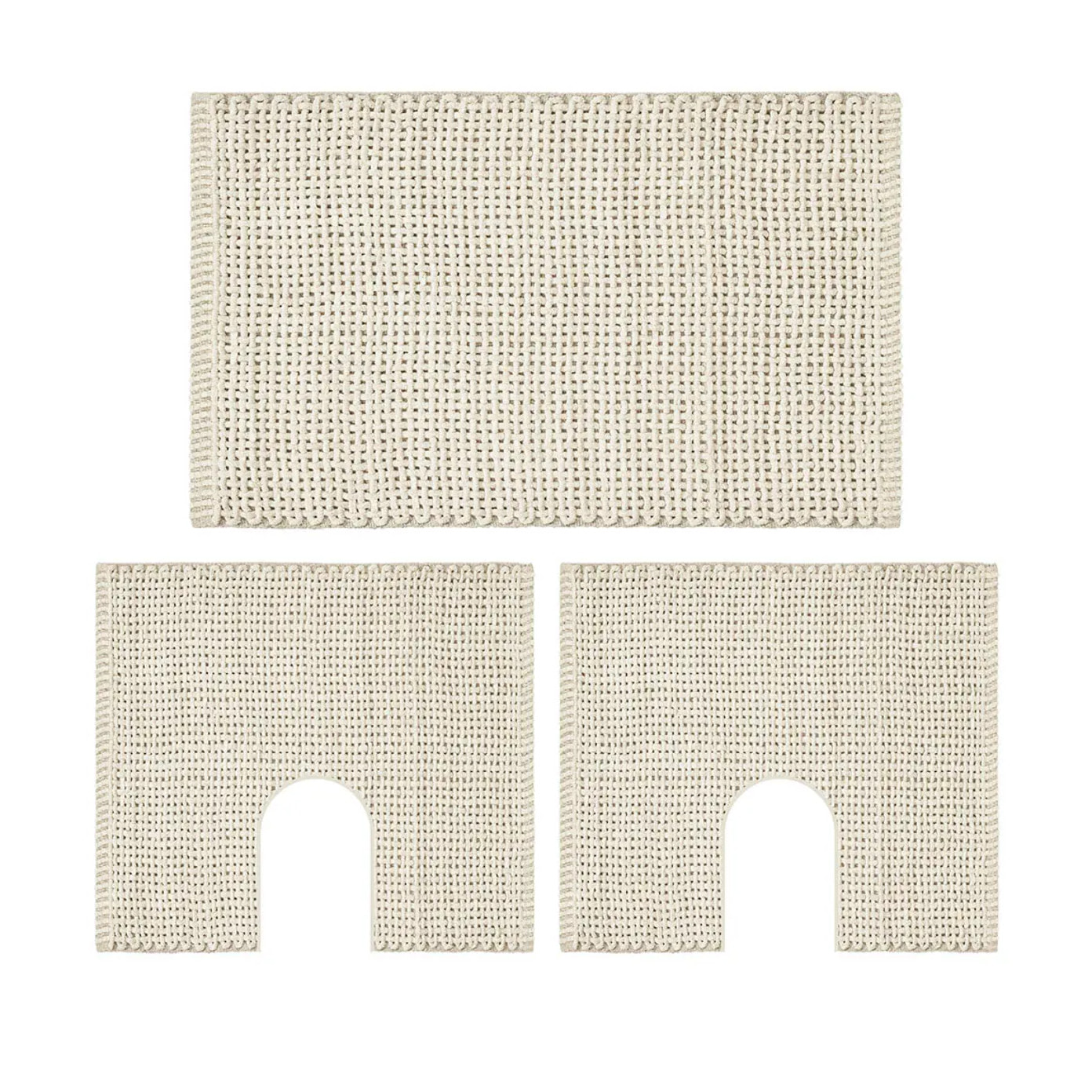 Tappeto bagno CRAZY AVORIO in microfibra misto cotone, morbido antiscivolo lavabile in lavatrice, tappetino lavabo sanitari bagno