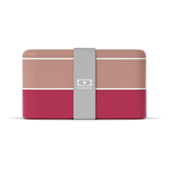 Lunch box 2 compartiments Original 1L Made in France rose Moka / rose Magnolia