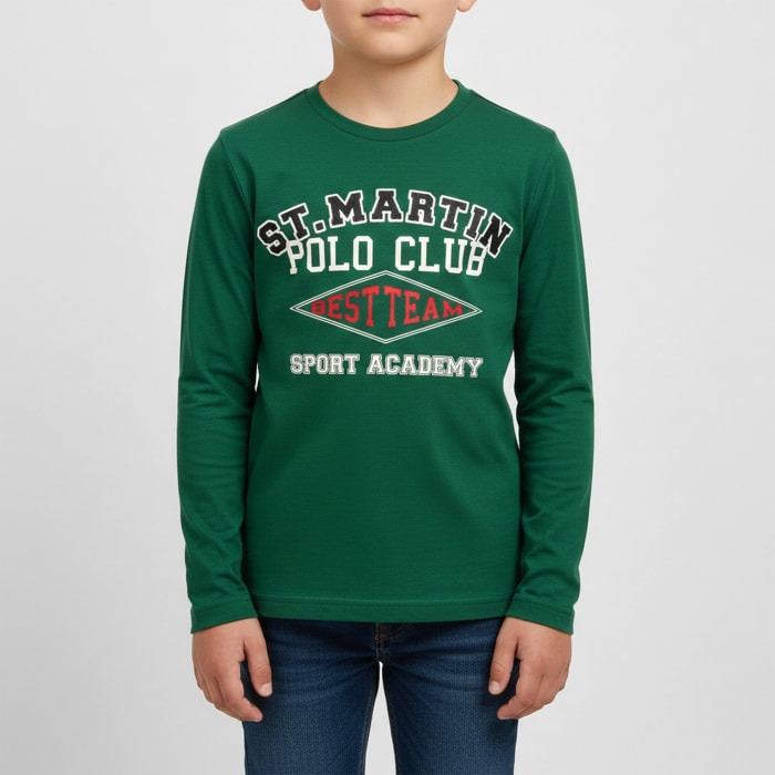 T-shirt maniche lunghe con ricamo logo