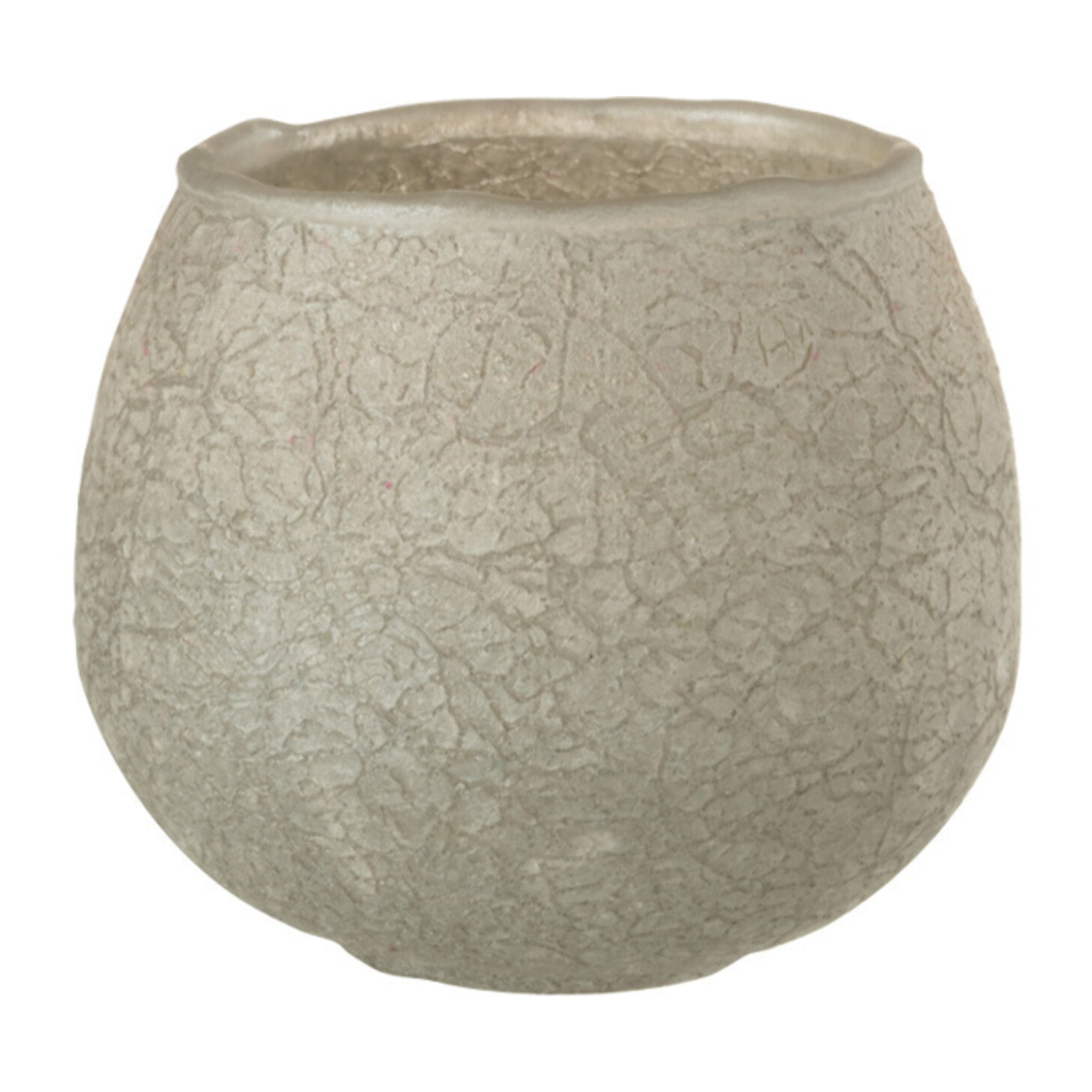 J-Line photophore Craquele Boule - verre - gris - 3 pcs