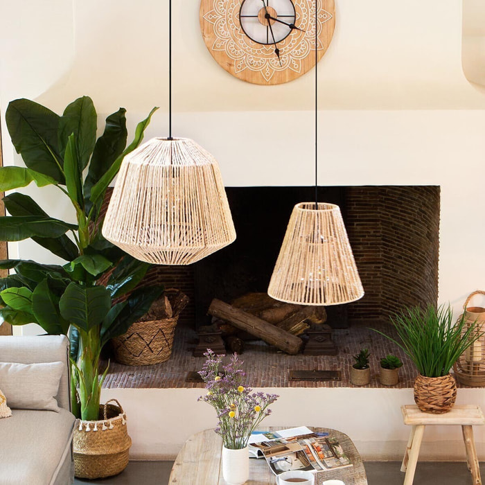 Suspension "Giada" beige D30cm