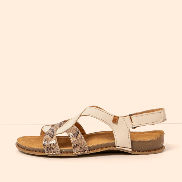 Sandalias N5819 SNAKE CREAM-BEIG /PANGLAO color Cream-beig