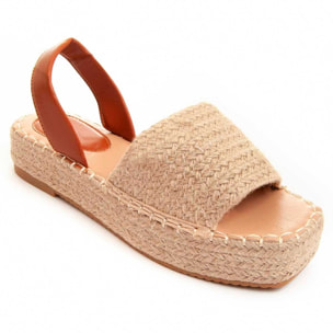 Sandalias de Plataforma - Beige - Altura: 4 cm