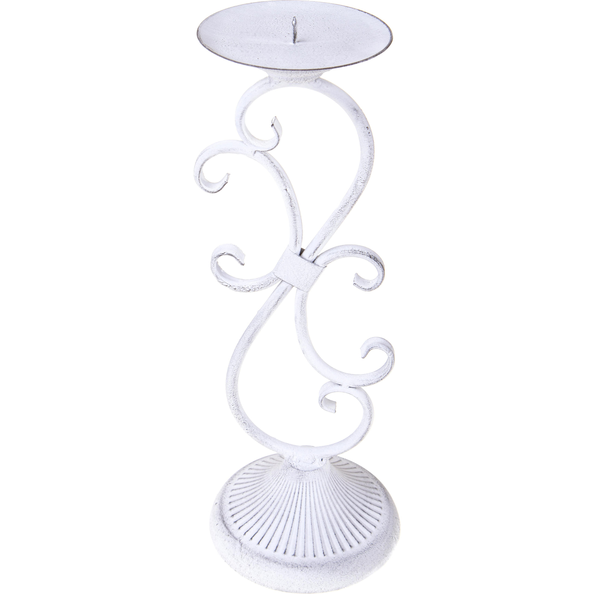 Candeliere. Altezza 35,5 Cm - Pezzi 1 - 13X35,5X13cm - Colore: Bianco - Bianchi Dino - Decori Casa E Complementi