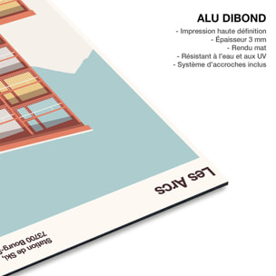 Tableau Arcs Charlotte Perriand Affiche déco architecture Tableau alu Dibond