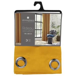 Rideau occultant jaune moutarde 140x260cm
