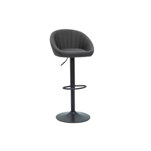 Tabourets de bar réglables design gris anthracite (lot de 2) SHERU