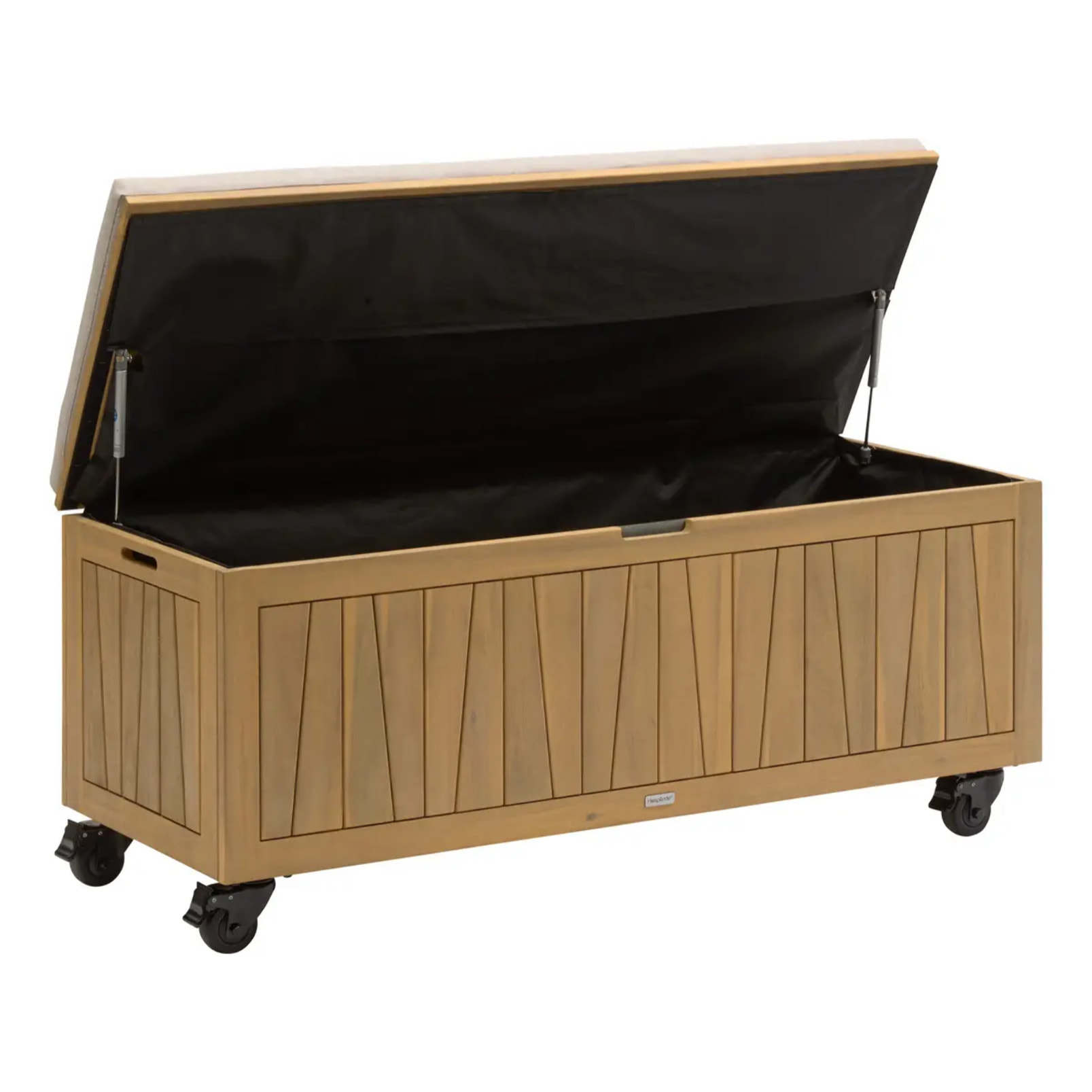 Coffre de rangement 210L avec assise Lodgia beige acacia