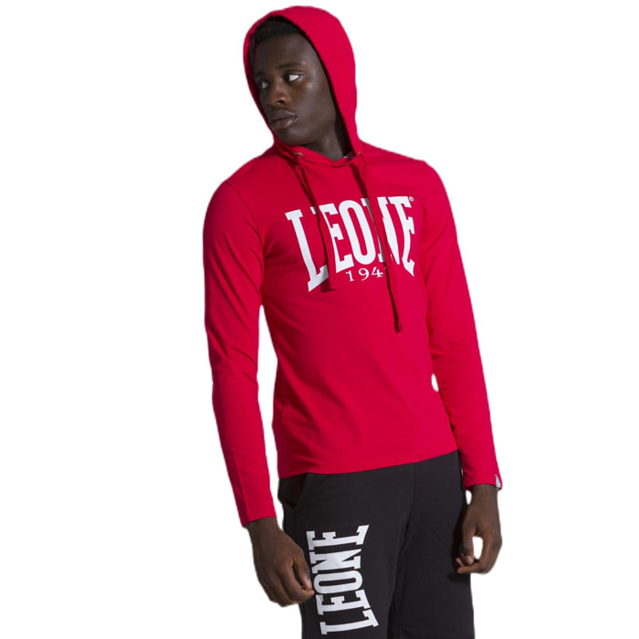 T-shirt da uomo con cappuccio maniche lunghe Leone 1947 Apparel