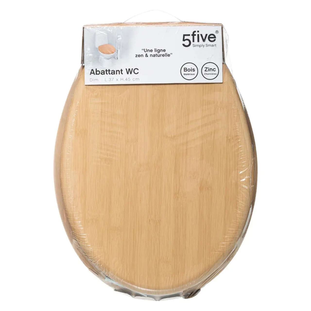 Abattant WC effet bambou en bois