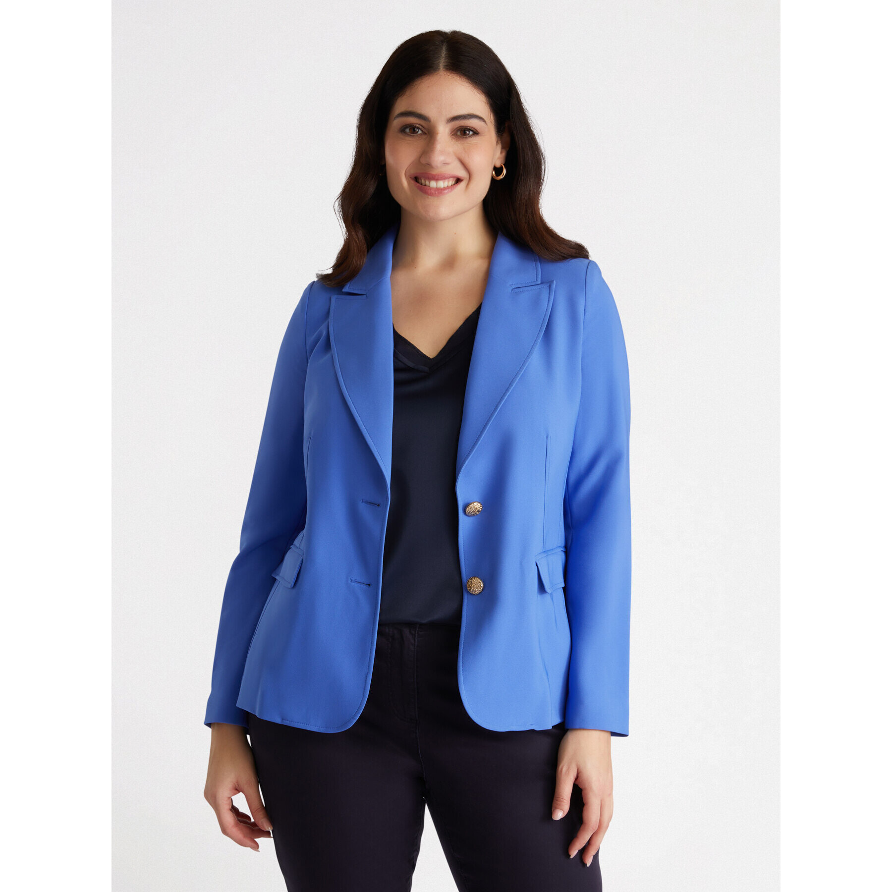 Fiorella Rubino - Blazer con botones joya - Light - blue