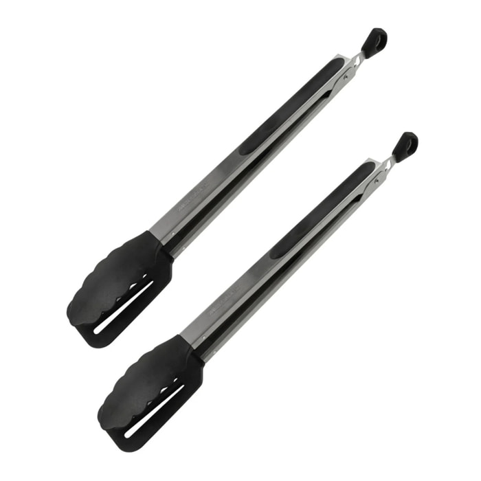 Ensemble de 2 Pinces de cuisine double embout 35 cm Fackelmann Penderie