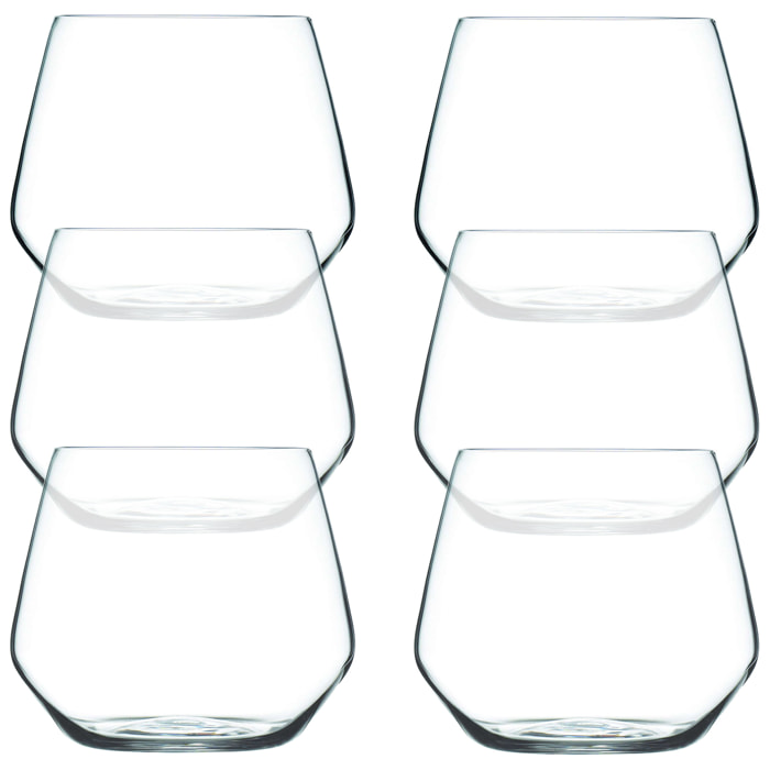 Set 6 vasos de agua 38 cl de cristal colección barware