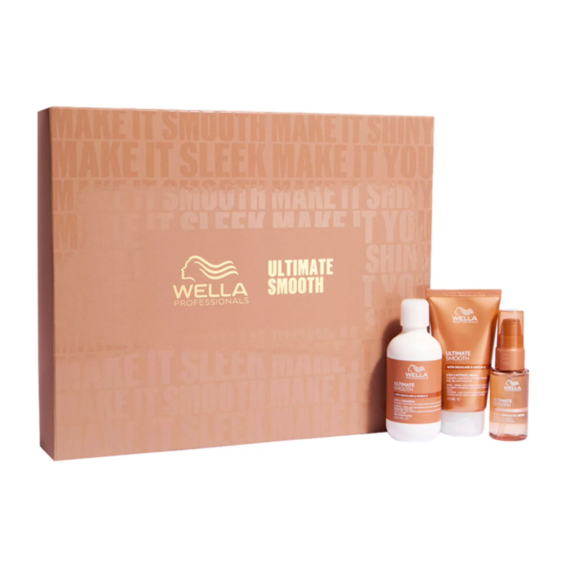 WELLA PROFESSIONALS Set Cofanetto Ultimate Smooth Shampoo 100ml + Mask 75ml + Miracle Oil Serum 30ml