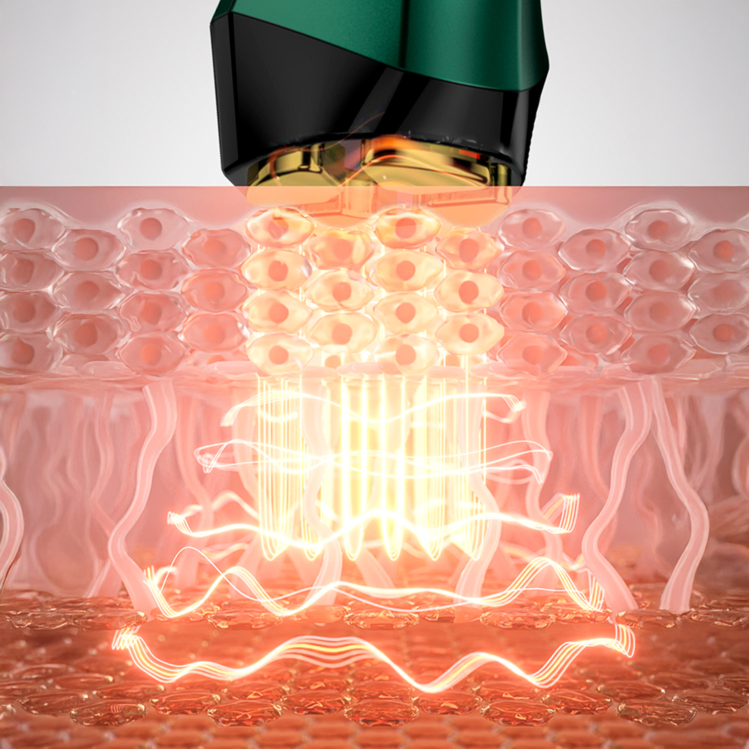 Dispositivo de belleza con RF,VR, EMS y luces LED.