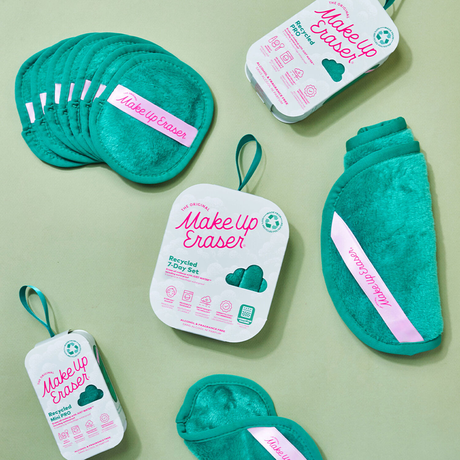 Recycle Green 7-Day Set - Coffret Serviette Démaquillante Réutilisable x7