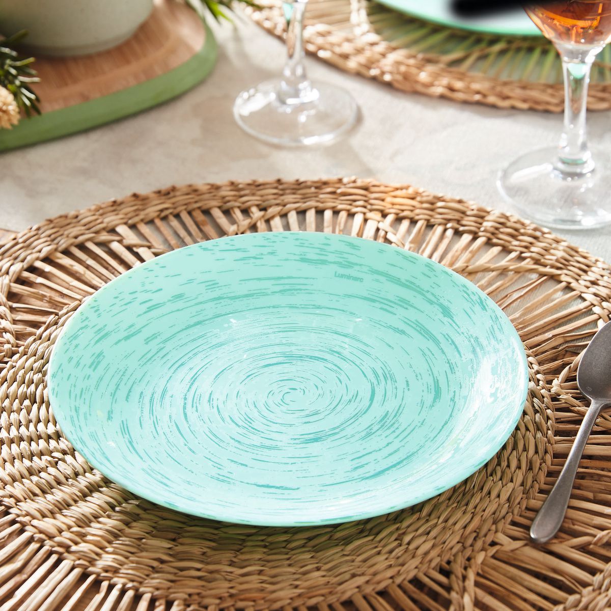 Assiette à dessert turquoise 19 cm Stratis - Luminarc