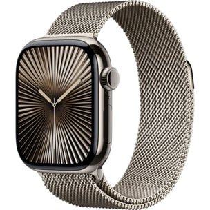 Montre connectée APPLE WATCH Serie 10 46mm Titane Naturel Loop Cell