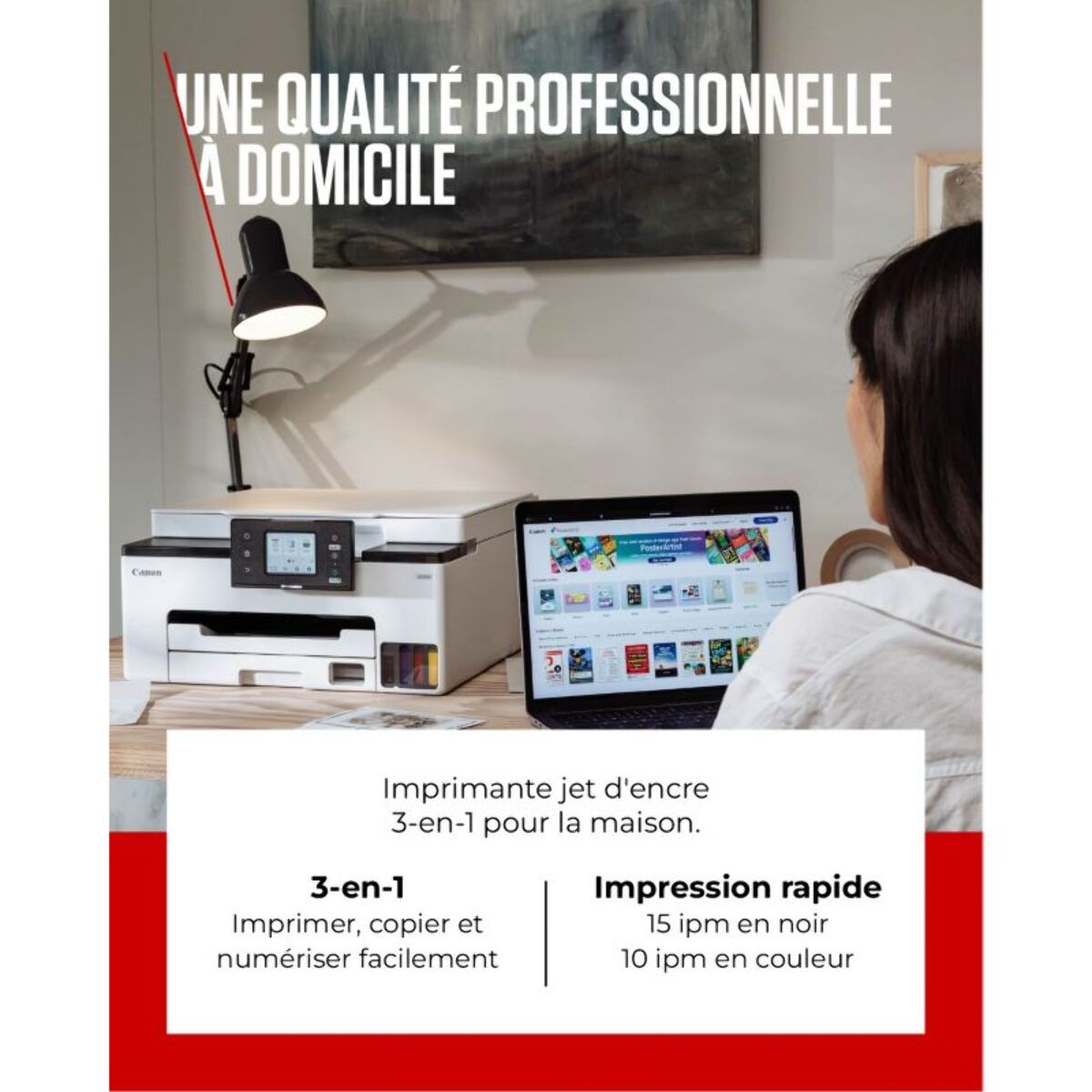 Imprimante jet d'encre CANON Megatank Maxify GX1050 Multi Pack