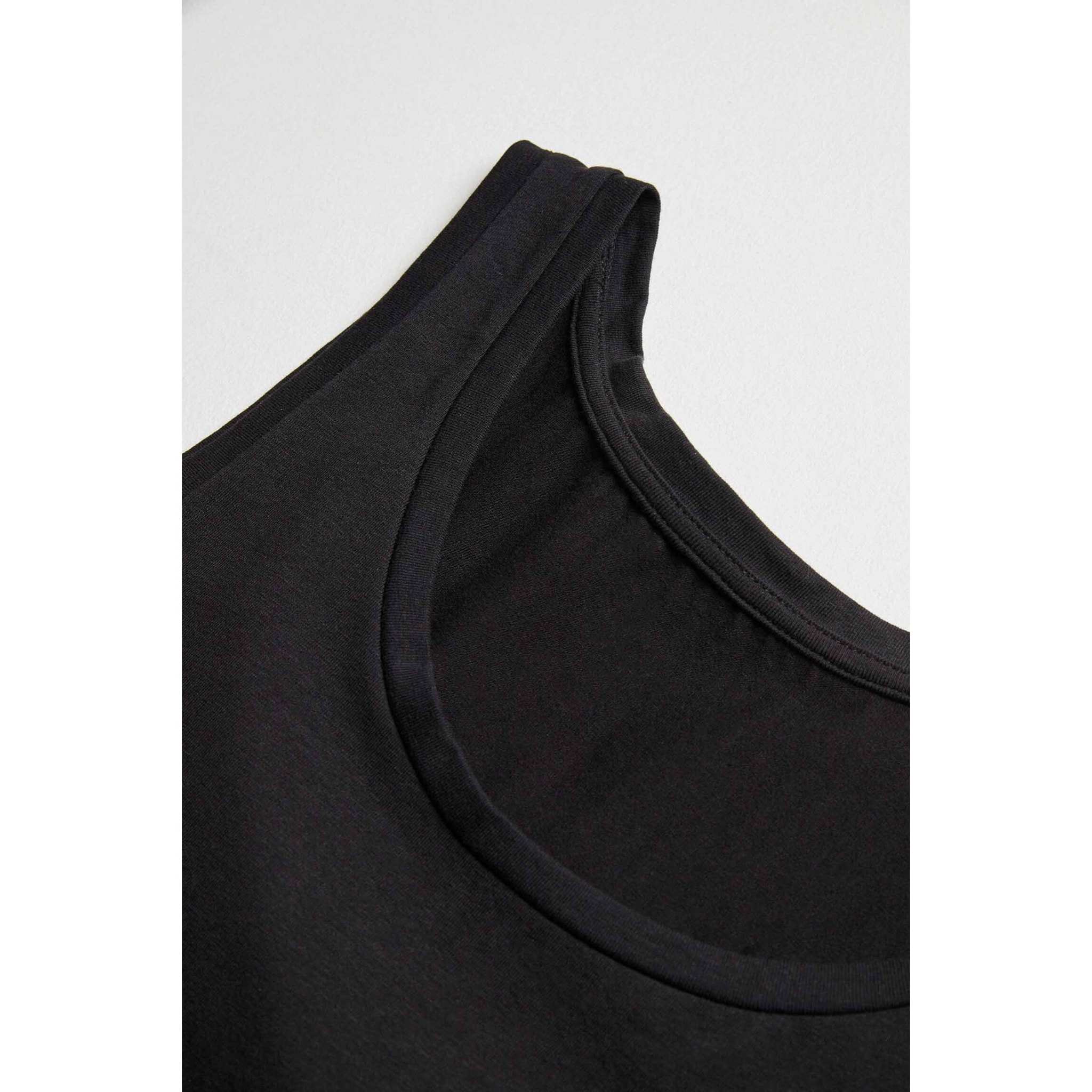 Canotta in cotone nero