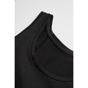 Canotta in cotone nero