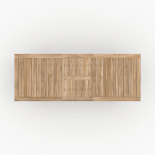 Table et chaises de jardin 8 personnes en bois, résine tressée - Carmela