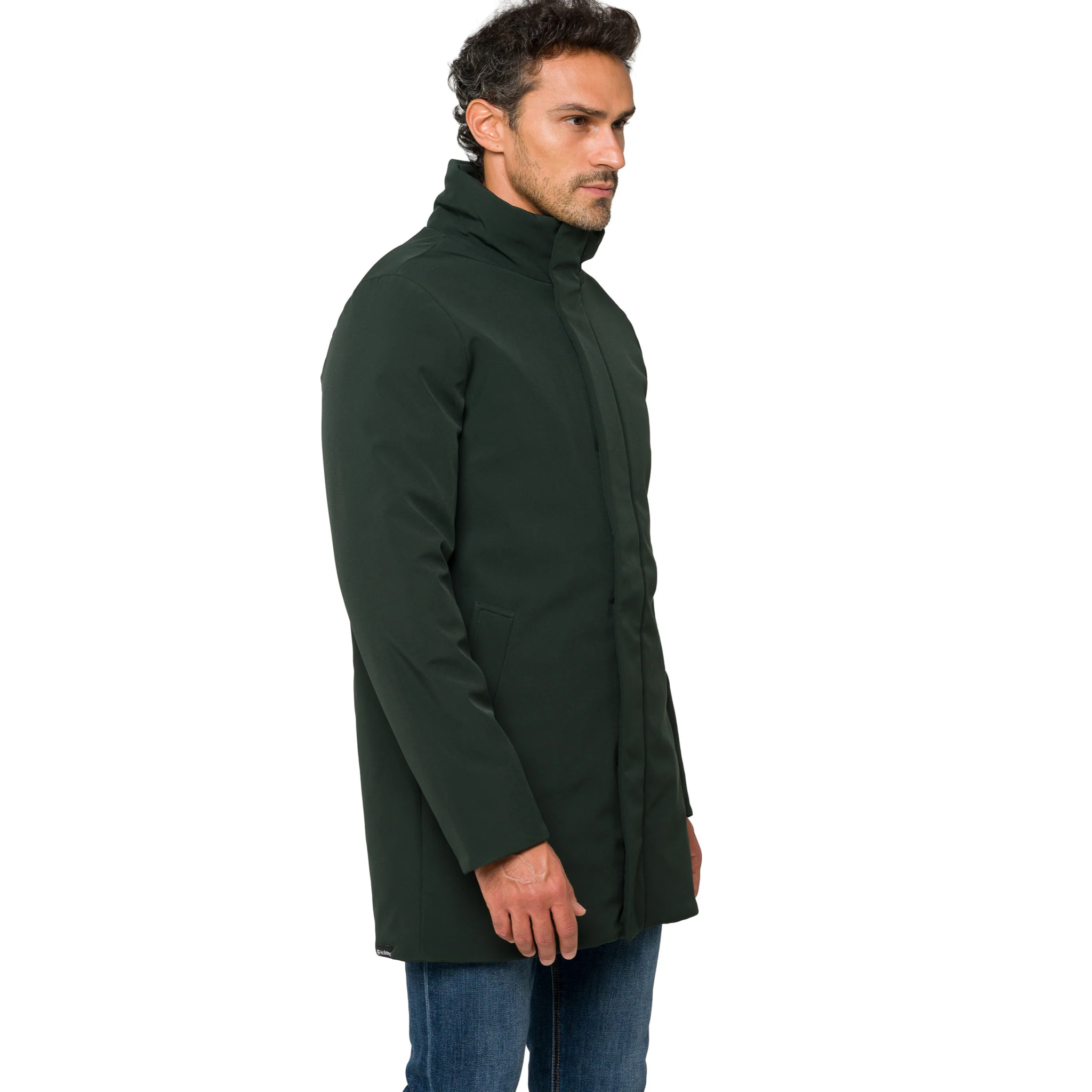 Chaqueta KANAWA acolchada impermeable Verde oscuro
