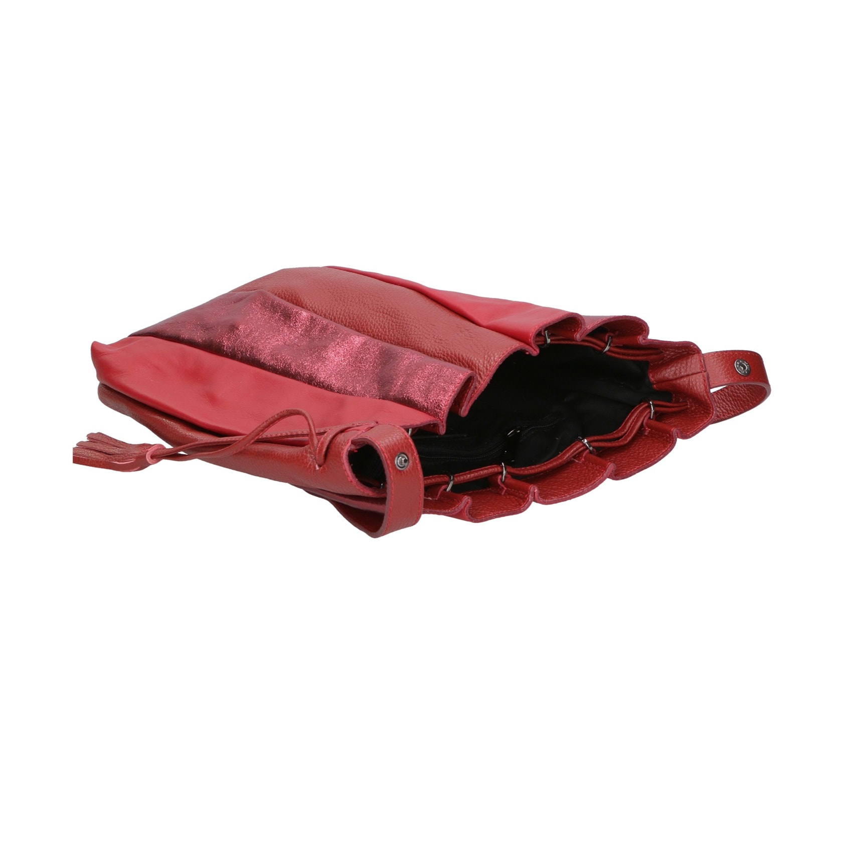 Borsa a spalla da donna - Modello Nunzia - Vera pelle - 30.0 x 33.0 x 7.0 cm