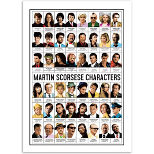 Affiche - Martin Scorsese characters - Olivier Bourdereau