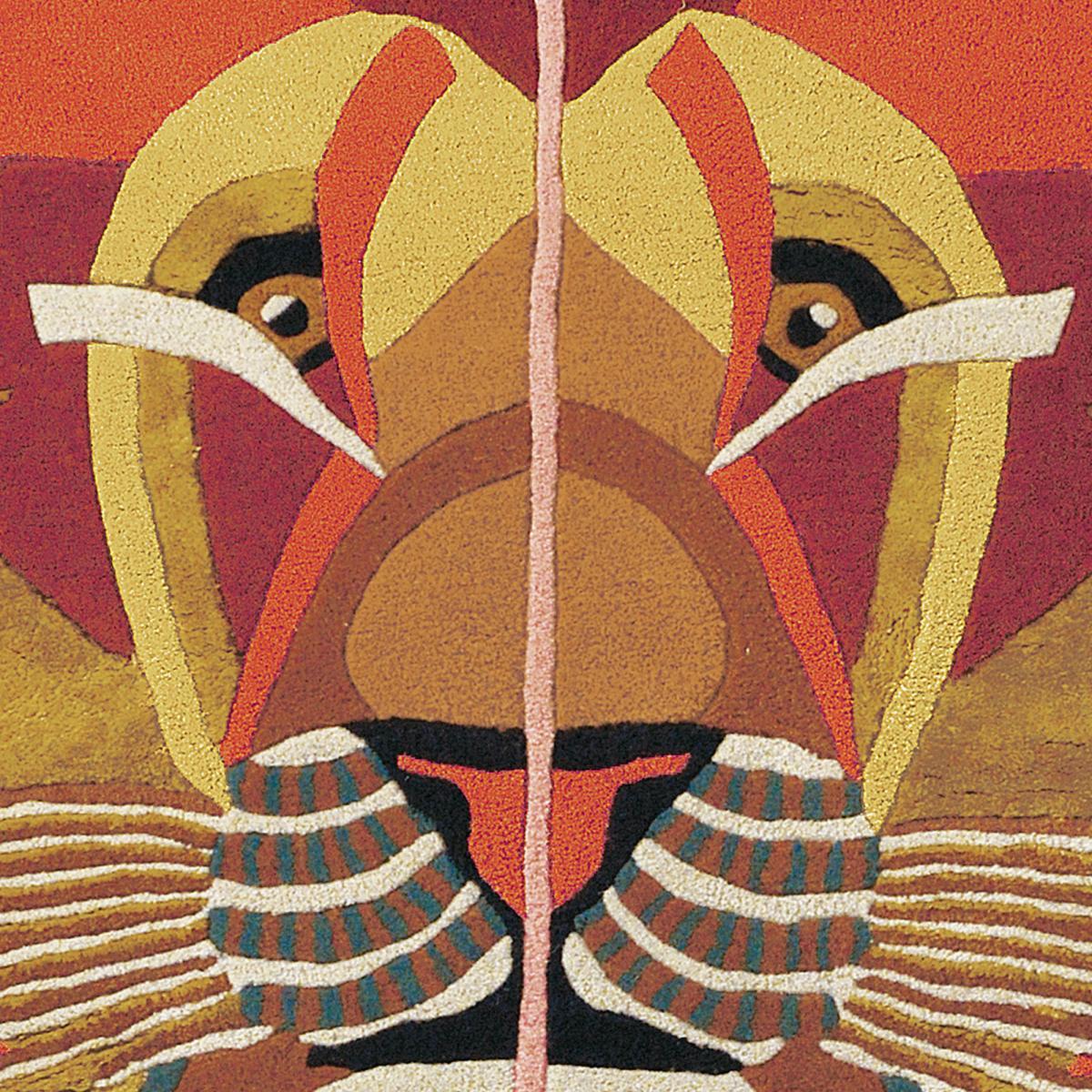 Tapis salon et chambre fait à la main en laine motif fresque LUNICIA