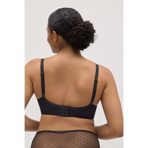 Reggiseno imbottito con ferretto nero, coppe C e D