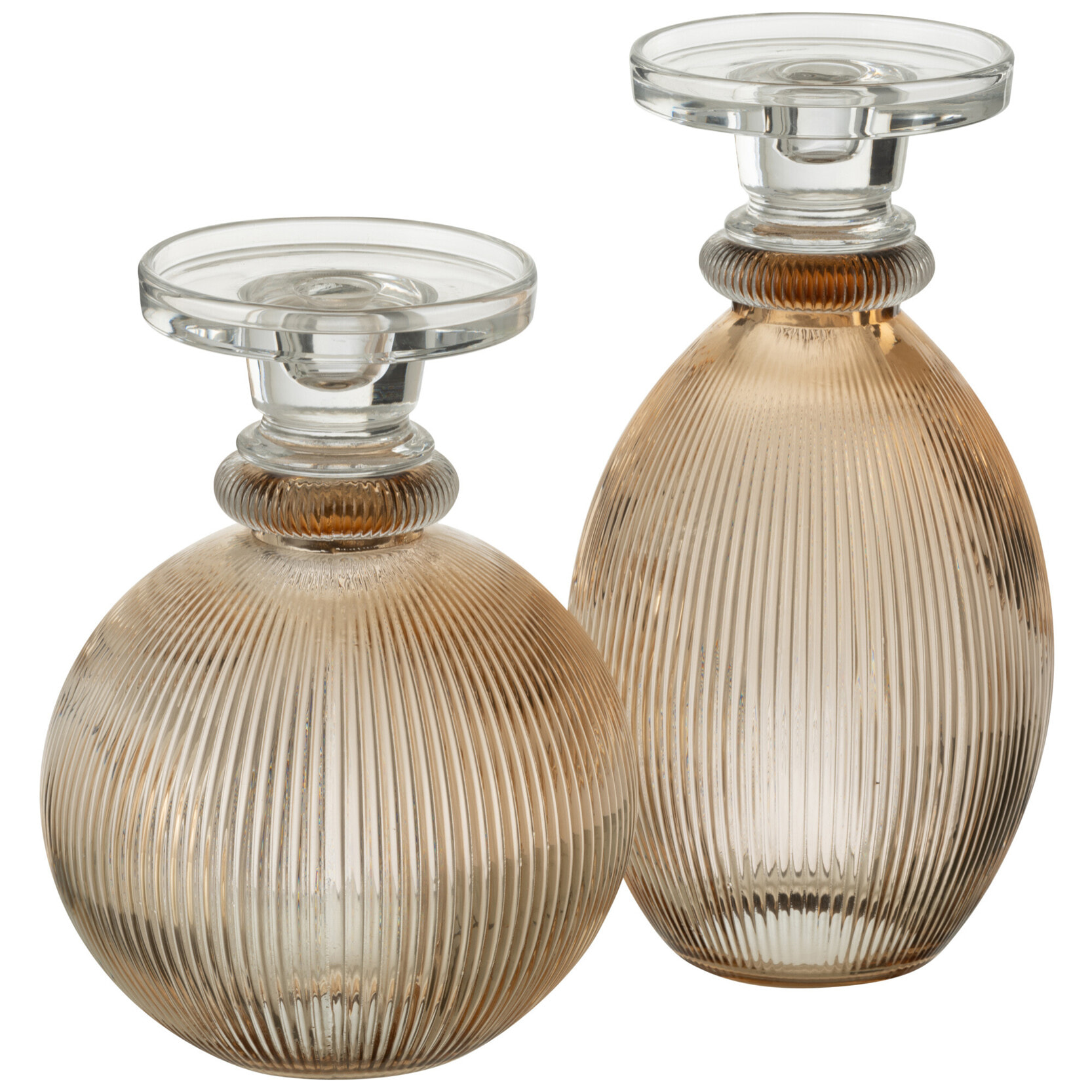 J-Line chandelier/vase Malik - verre - taupe/transparent