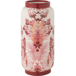 J-Line vase Moriko - porcelaine - rouge/blanc