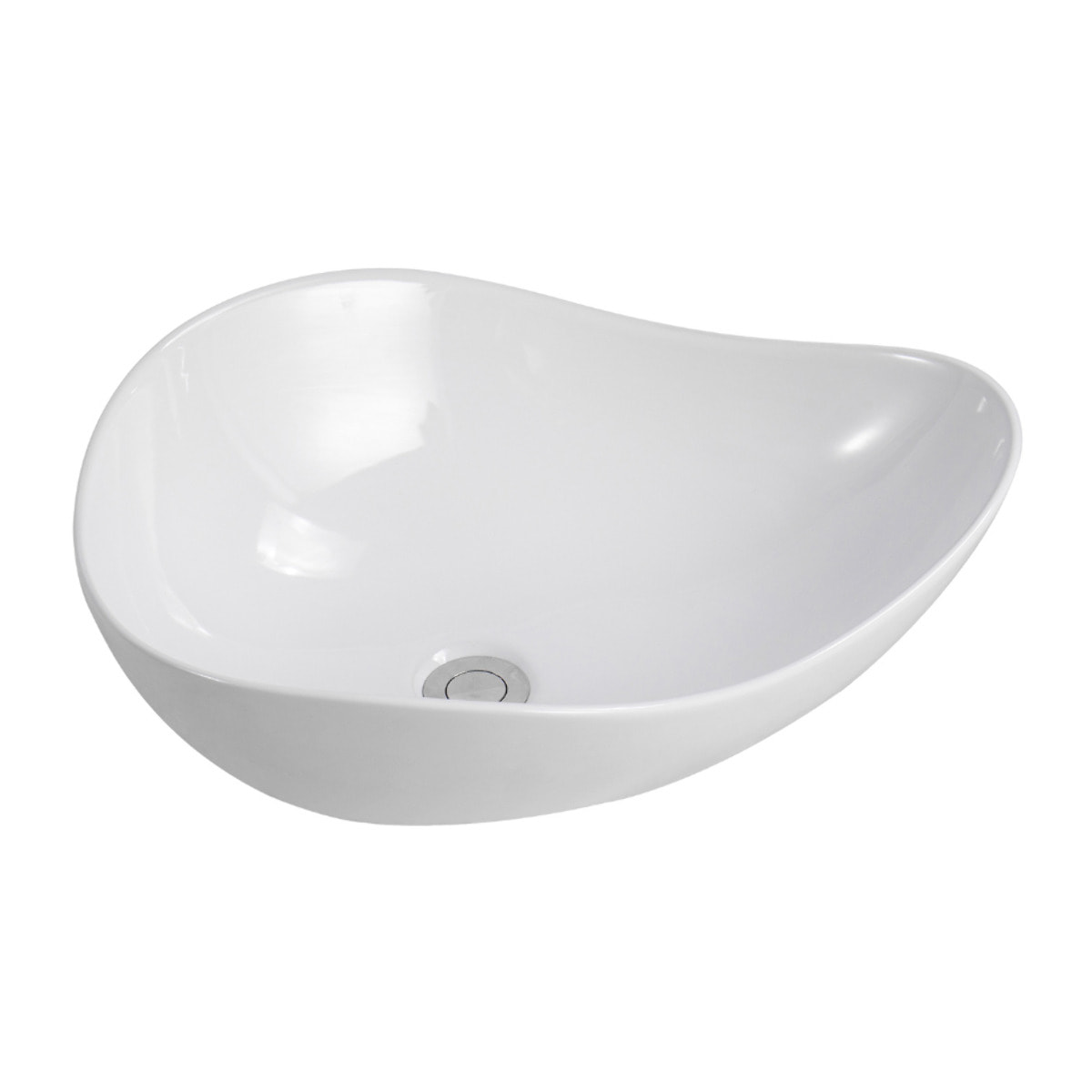 Aurum mitigeur lavabo haut 30,8 cm inox, or + Ceramia PixL 51x38x19 cm vasque à poser, sans trop-plein, blanc (SAT285BGCEPX5038)